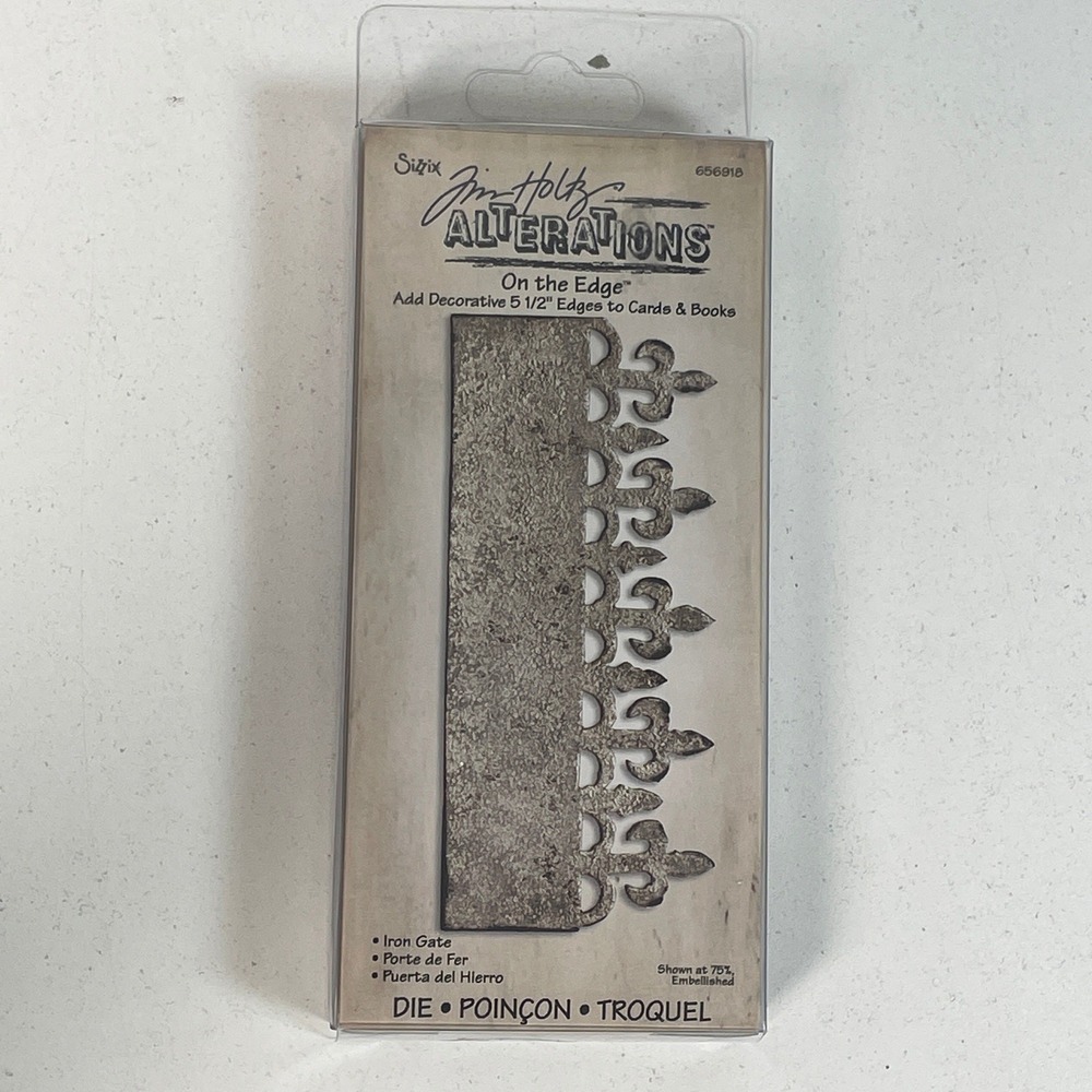 Sizzix Tim Holtz Alterations Iron Gate On the Edge Die 656918 FleurDe Lis Border